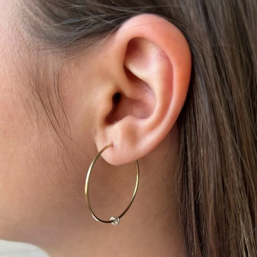 10k Yellow Gold Prélude Hoop Earrings - 29mm