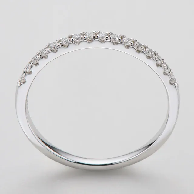 925 Silver 1.5mm Moissanite Diamond Ring