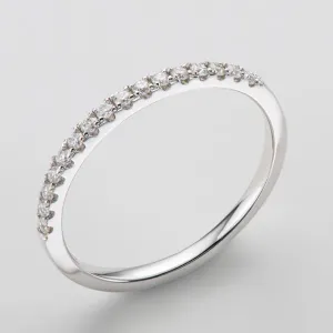 925 Silver 1.5mm Moissanite Diamond Ring