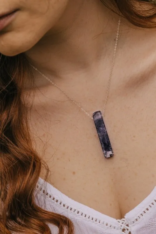 925 Sterling Silver & Amethyst Pendant Necklace