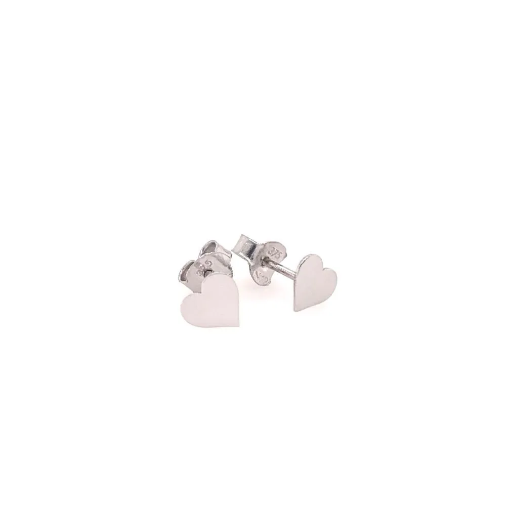 9ct Gold Heart Stud Earrings