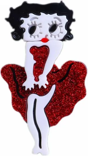 Acrylic Cartoon Girl Figure Brooches For Women Big Resin Cute Icon Brooch Pins Badges Clothing Accessories