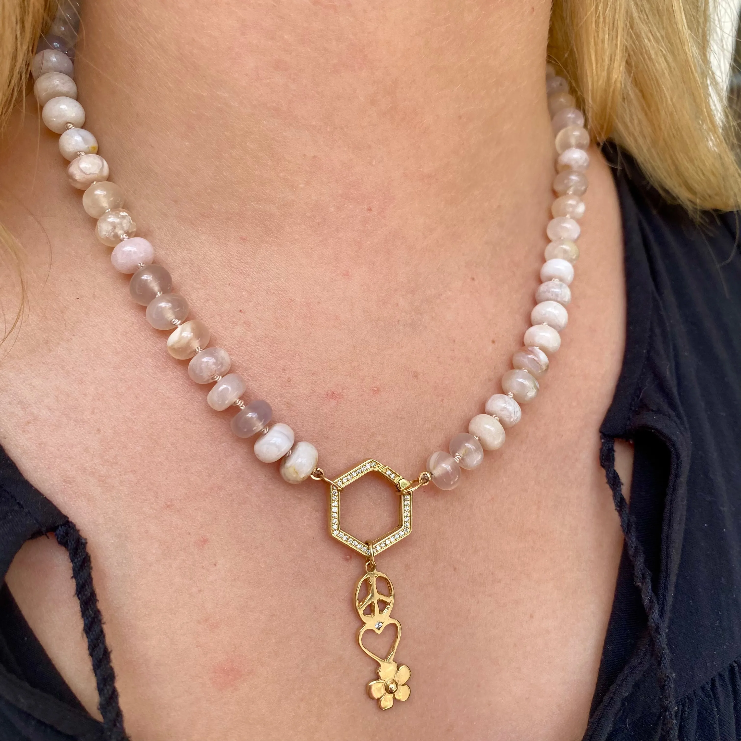 Agate Gemstone Bead Necklace