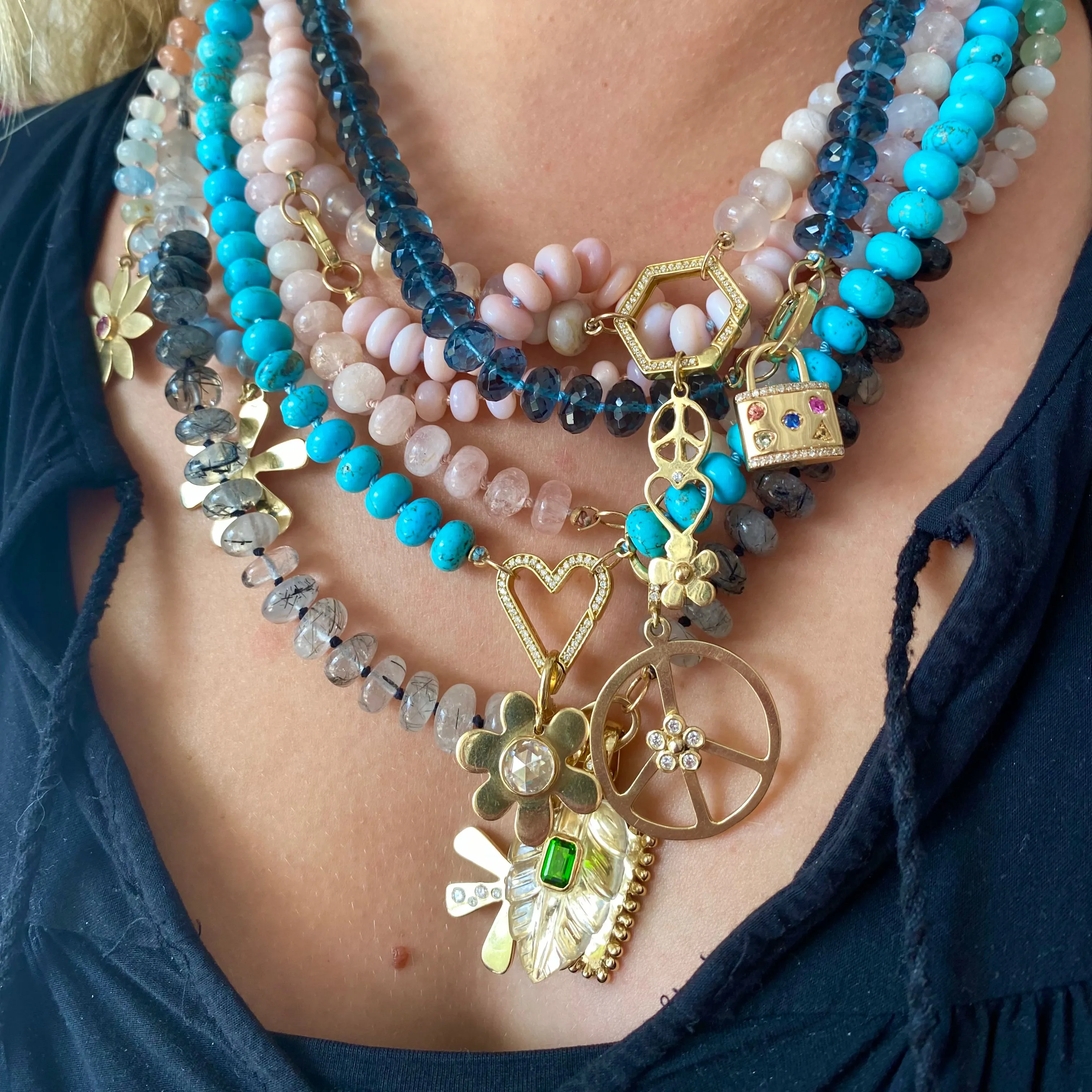 Agate Gemstone Bead Necklace