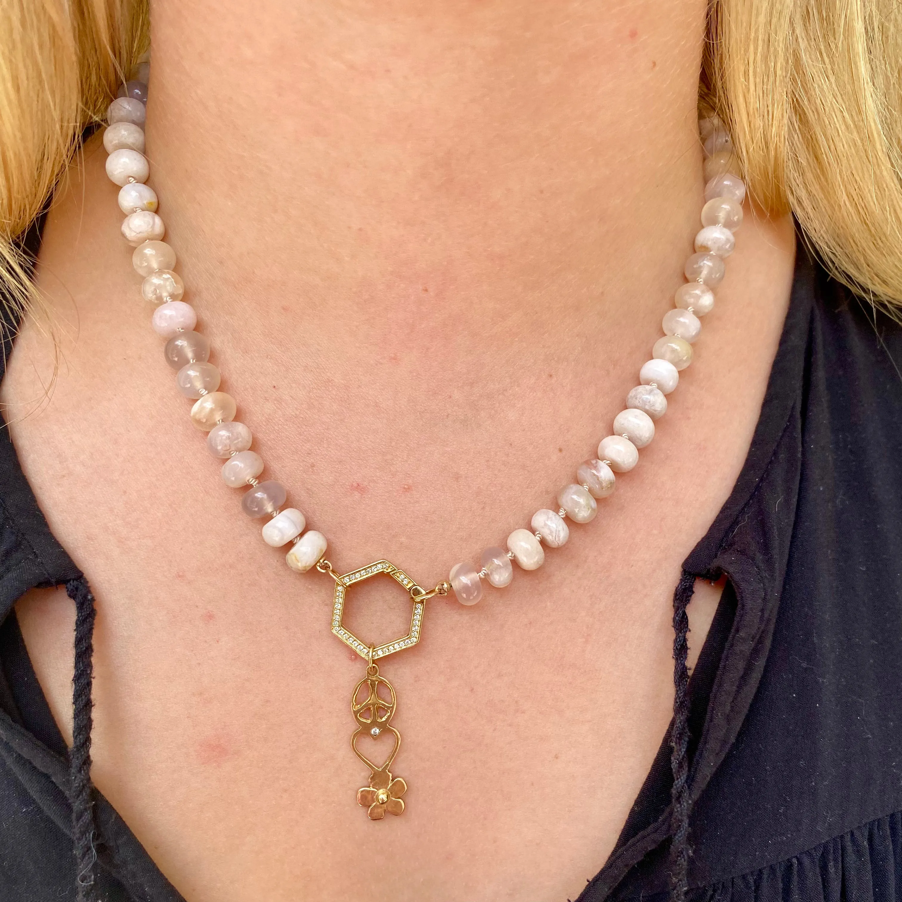 Agate Gemstone Bead Necklace