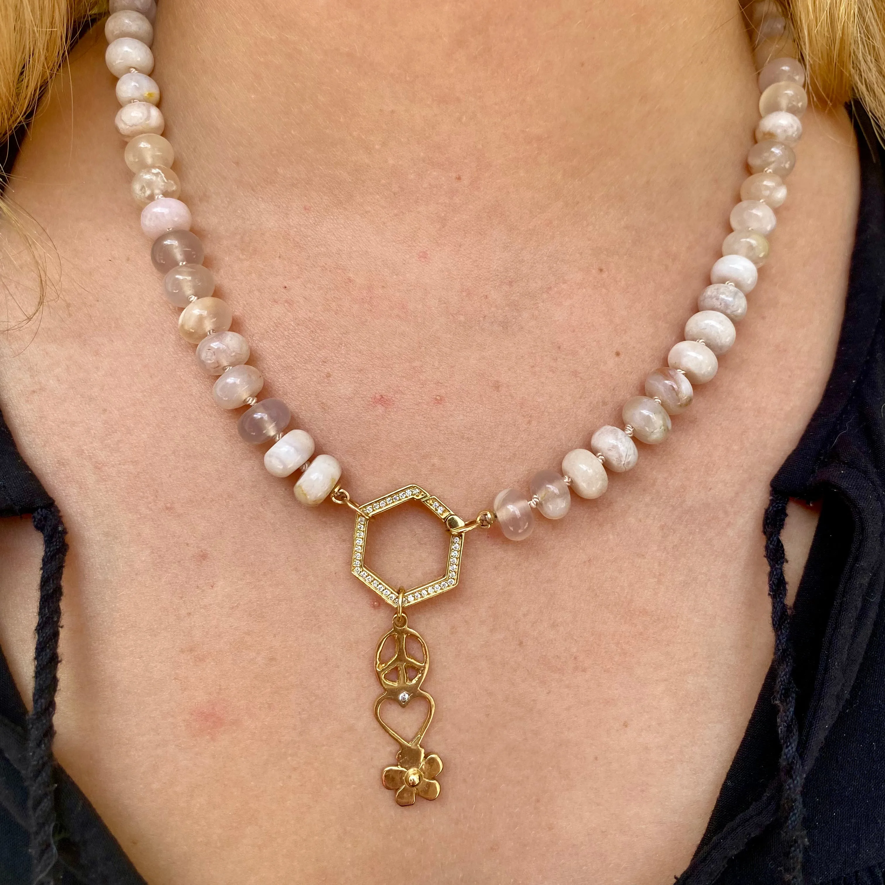 Agate Gemstone Bead Necklace