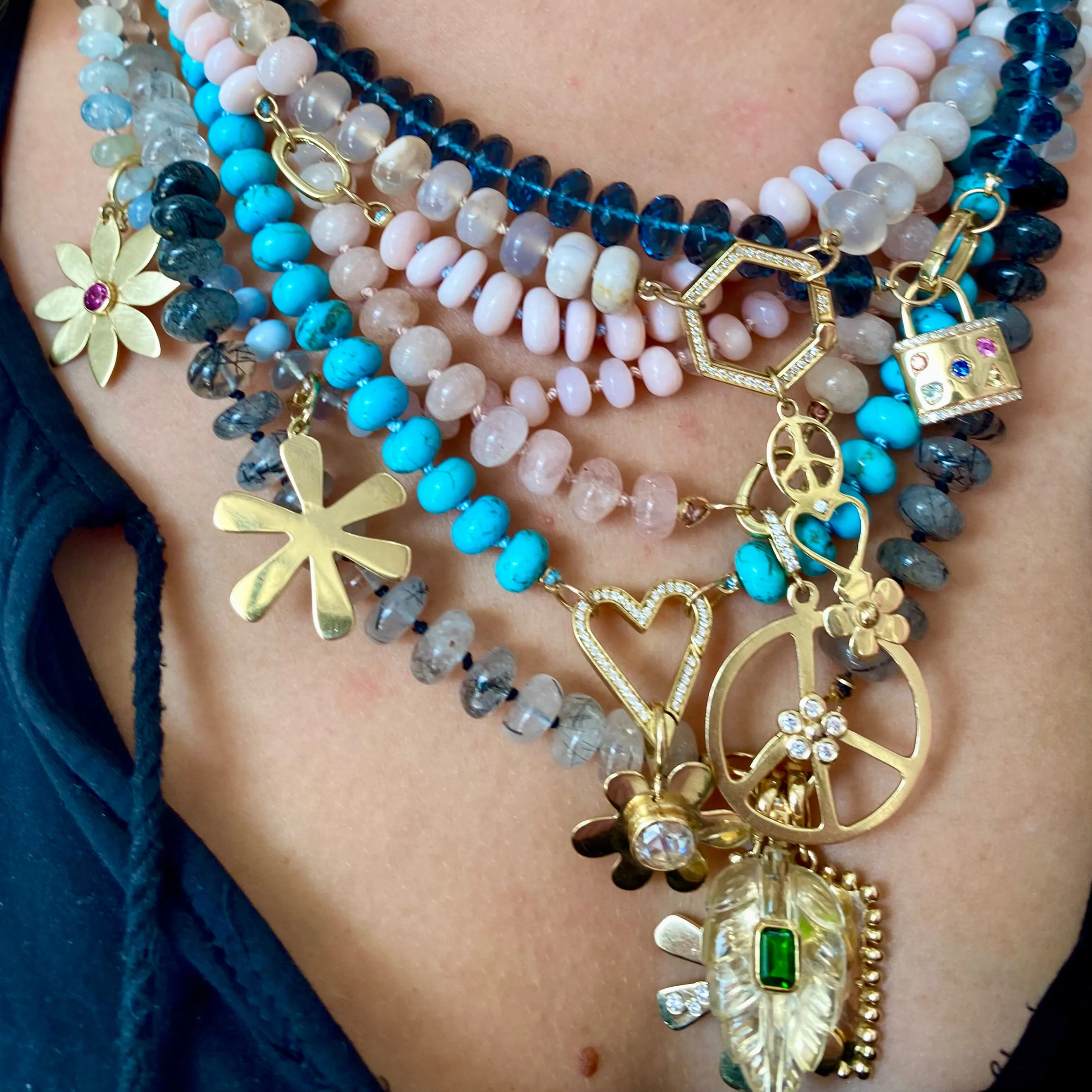 Agate Gemstone Bead Necklace
