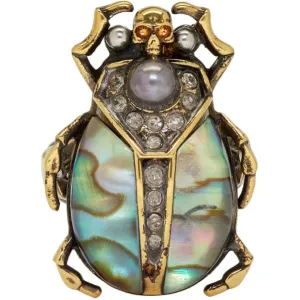 Alexander McQueen Gold Beetle Ring