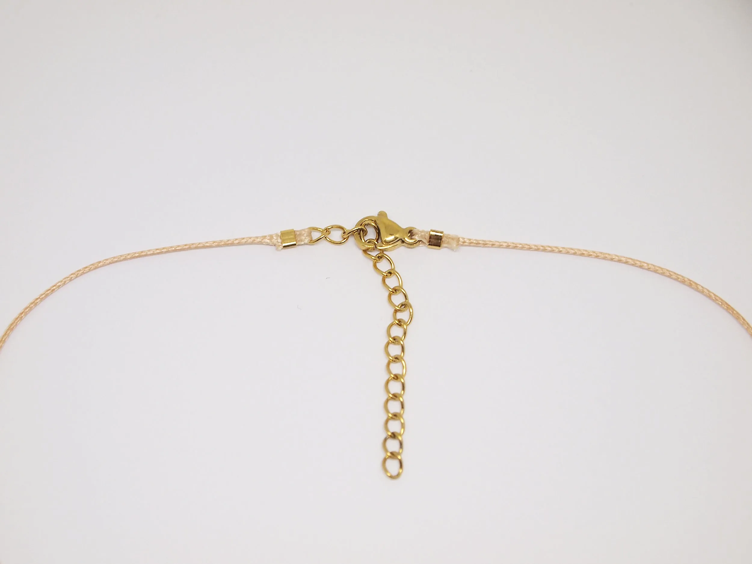 Black tourmaline cord necklace