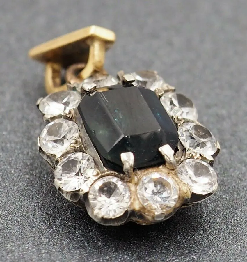 Blue & White Sapphire 9ct Yellow Gold Pendant