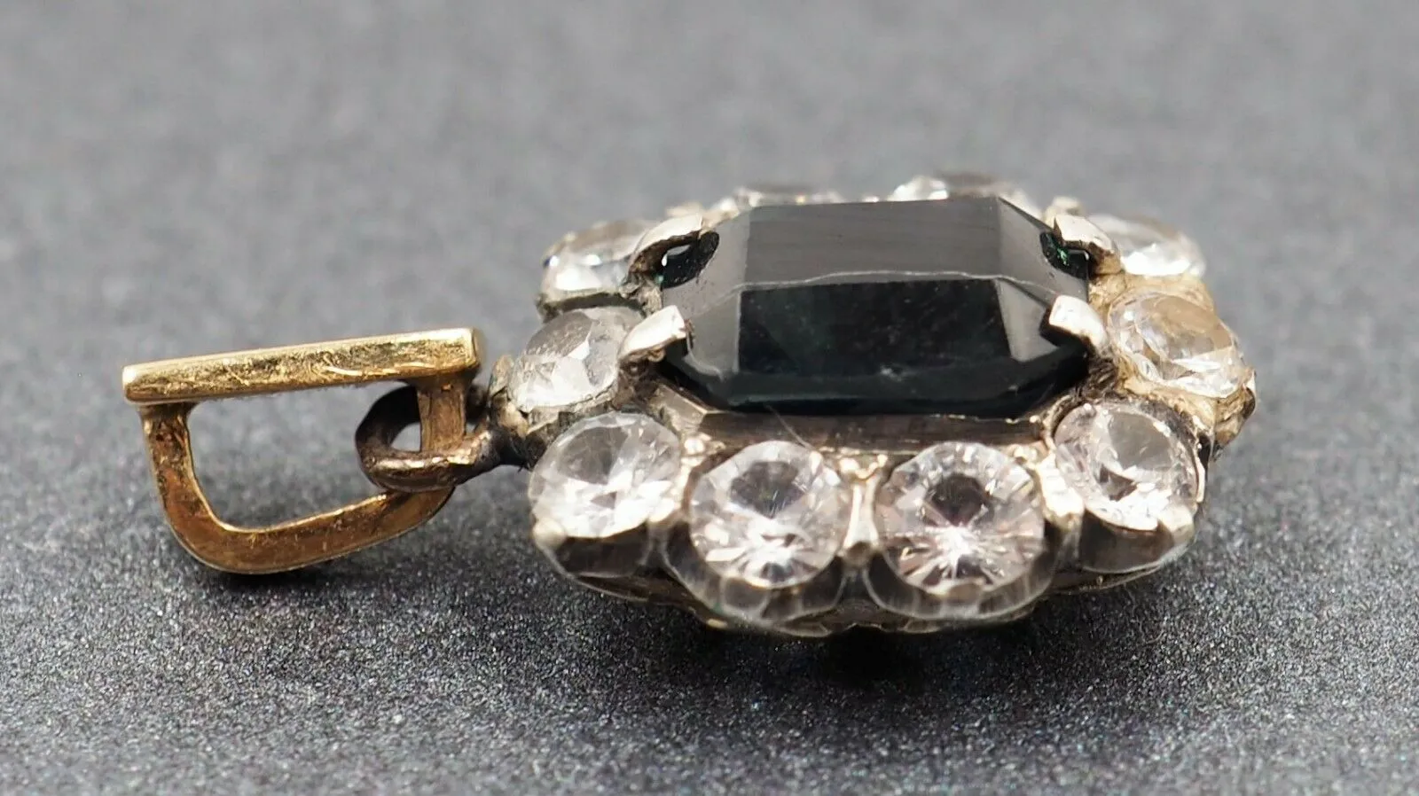 Blue & White Sapphire 9ct Yellow Gold Pendant