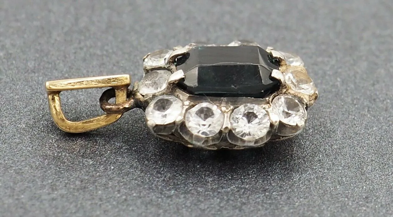 Blue & White Sapphire 9ct Yellow Gold Pendant