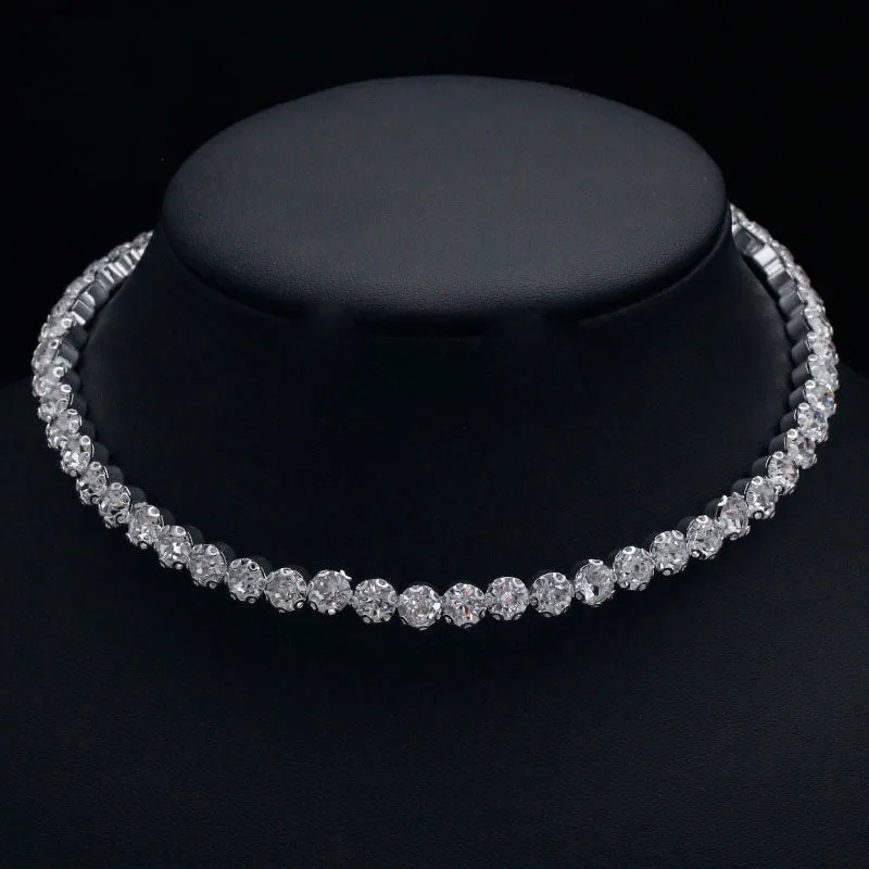 Bridal Fashion Crystal Rhinestone Choker Necklace