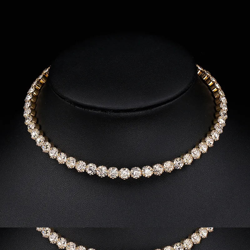 Bridal Fashion Crystal Rhinestone Choker Necklace