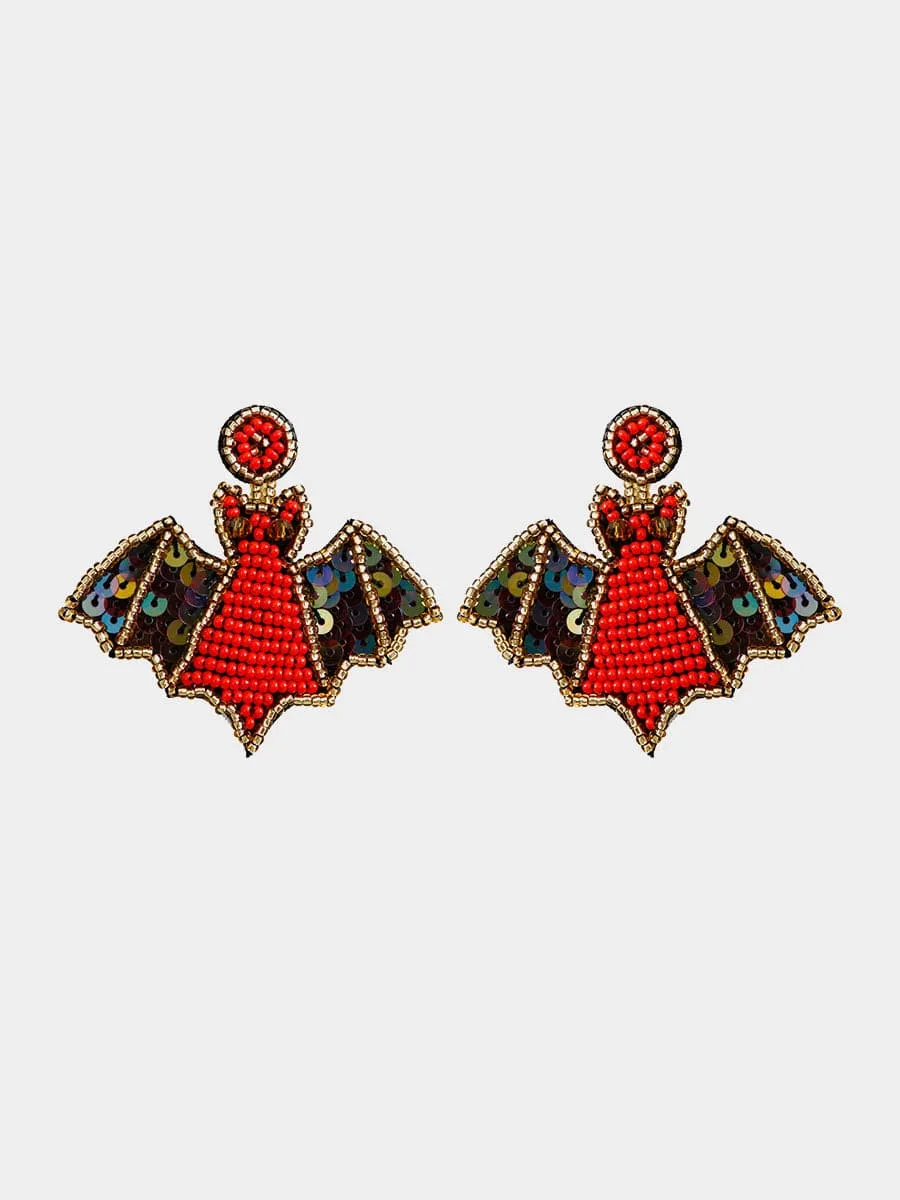 Creative Bat Halloween Earrings MSE00157