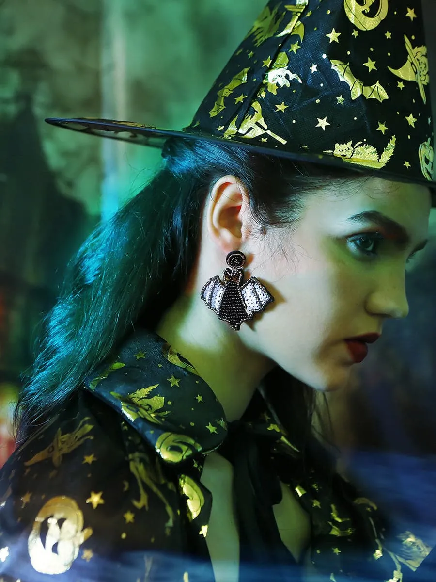 Creative Bat Halloween Earrings MSE00157