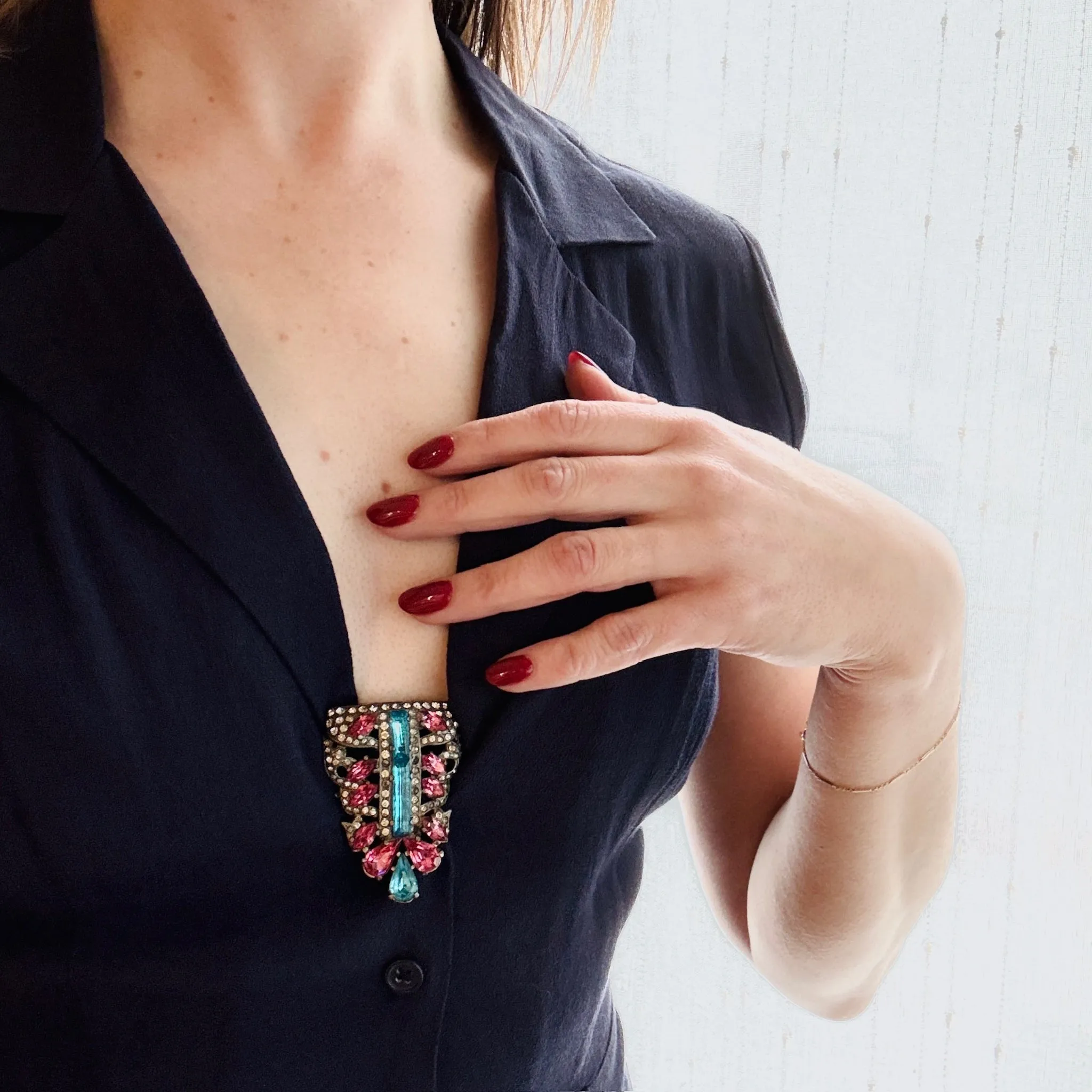 Darling Pink & Blue Eisenberg Original Dress Clip