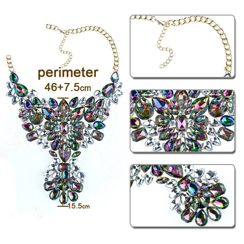 Dazzler Crystal Choker Statement Necklace