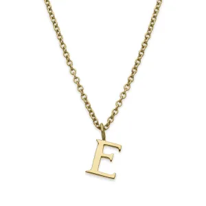 E Letter Gold Necklace