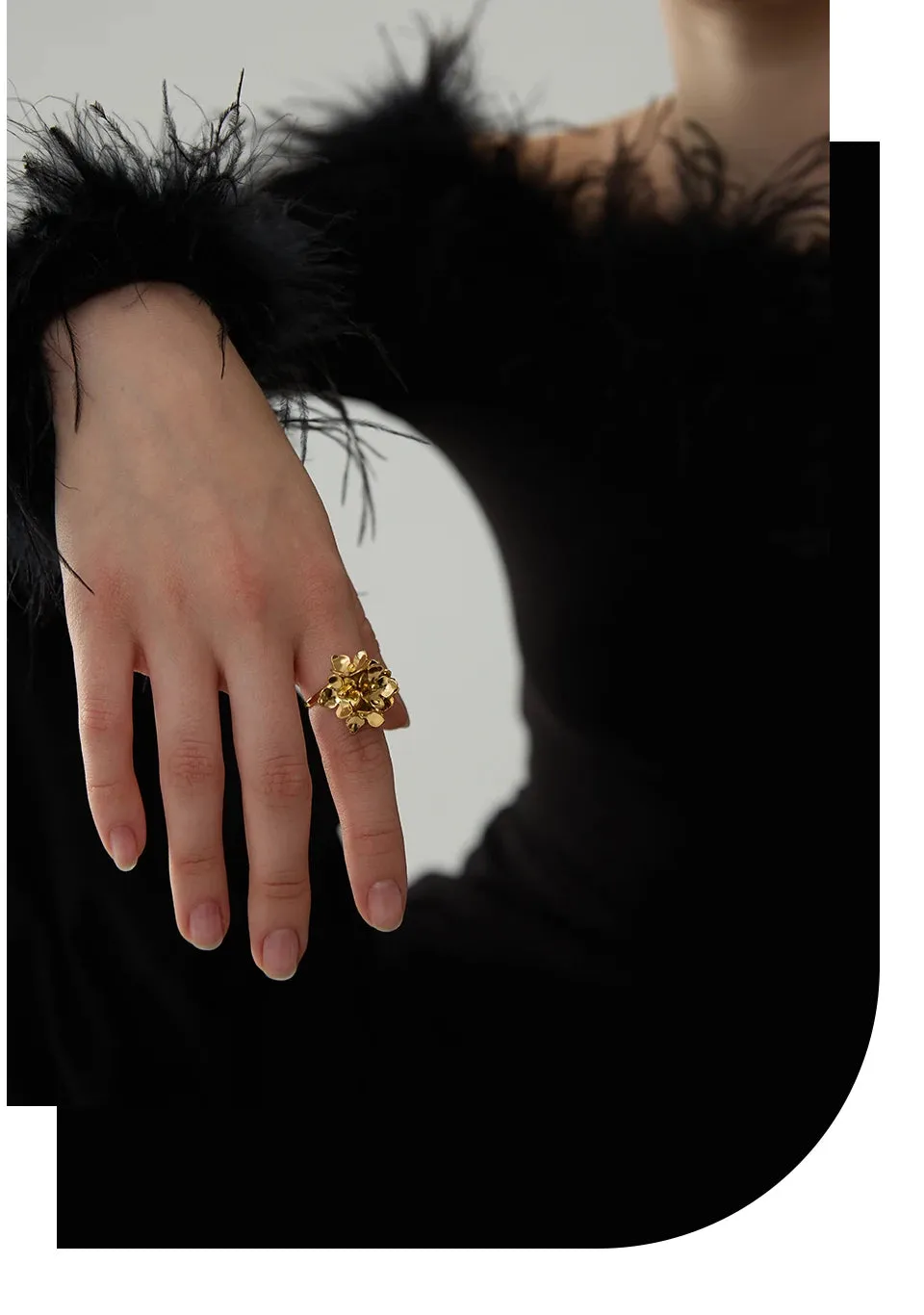Flower Shaped Adjustable Ring