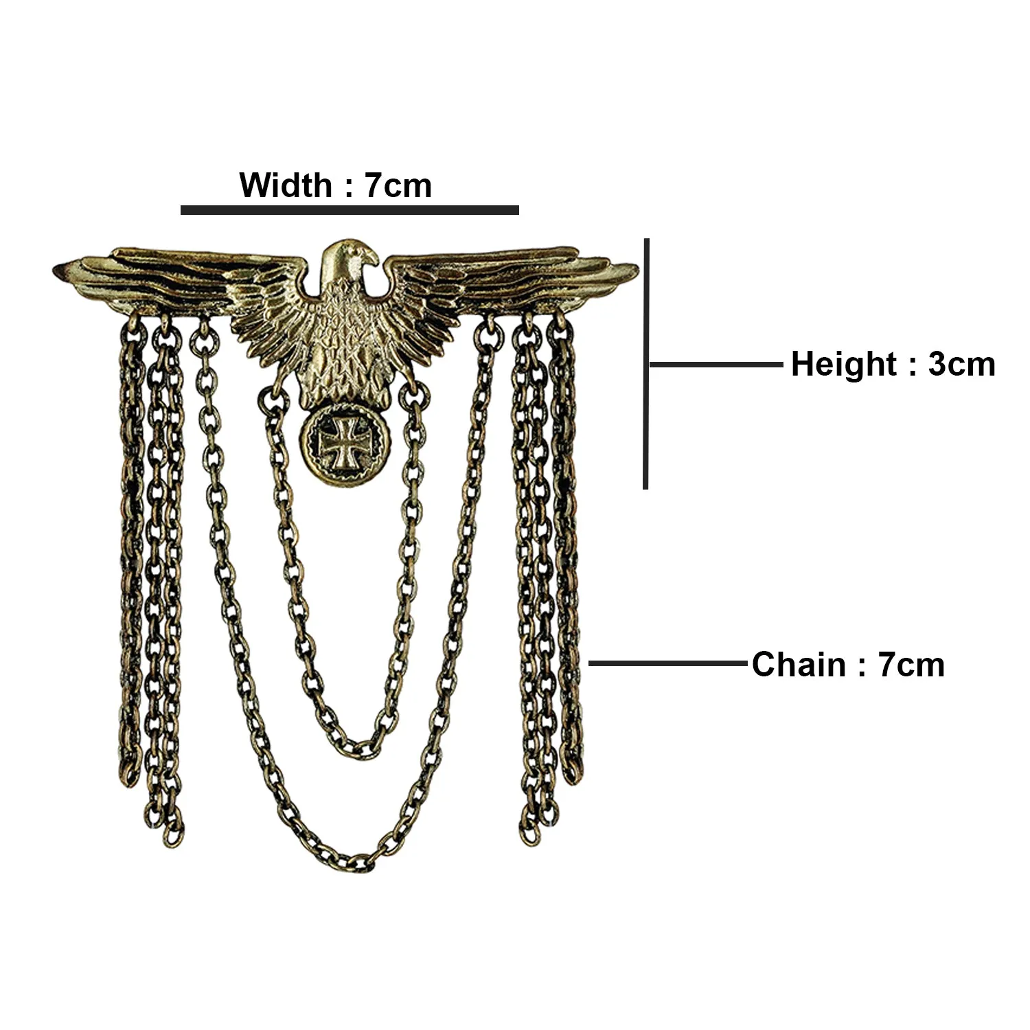 Flying Eagle Chain Shervani Brooch