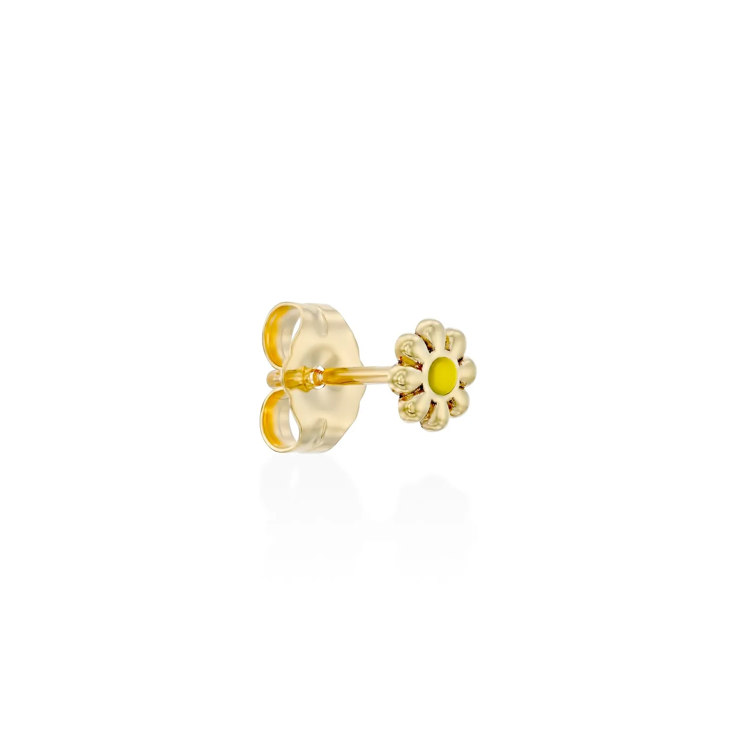 Gold daisy flower earring