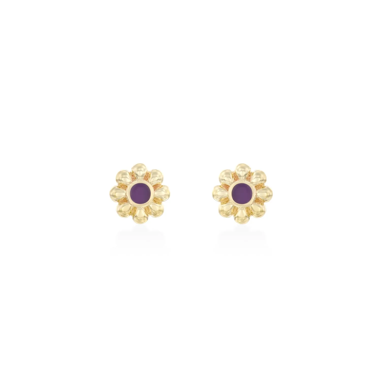 Gold daisy flower earring