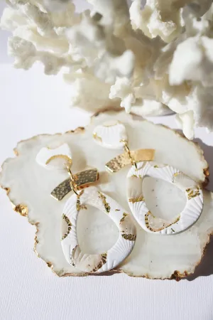 Golden Shell Oval Dangles