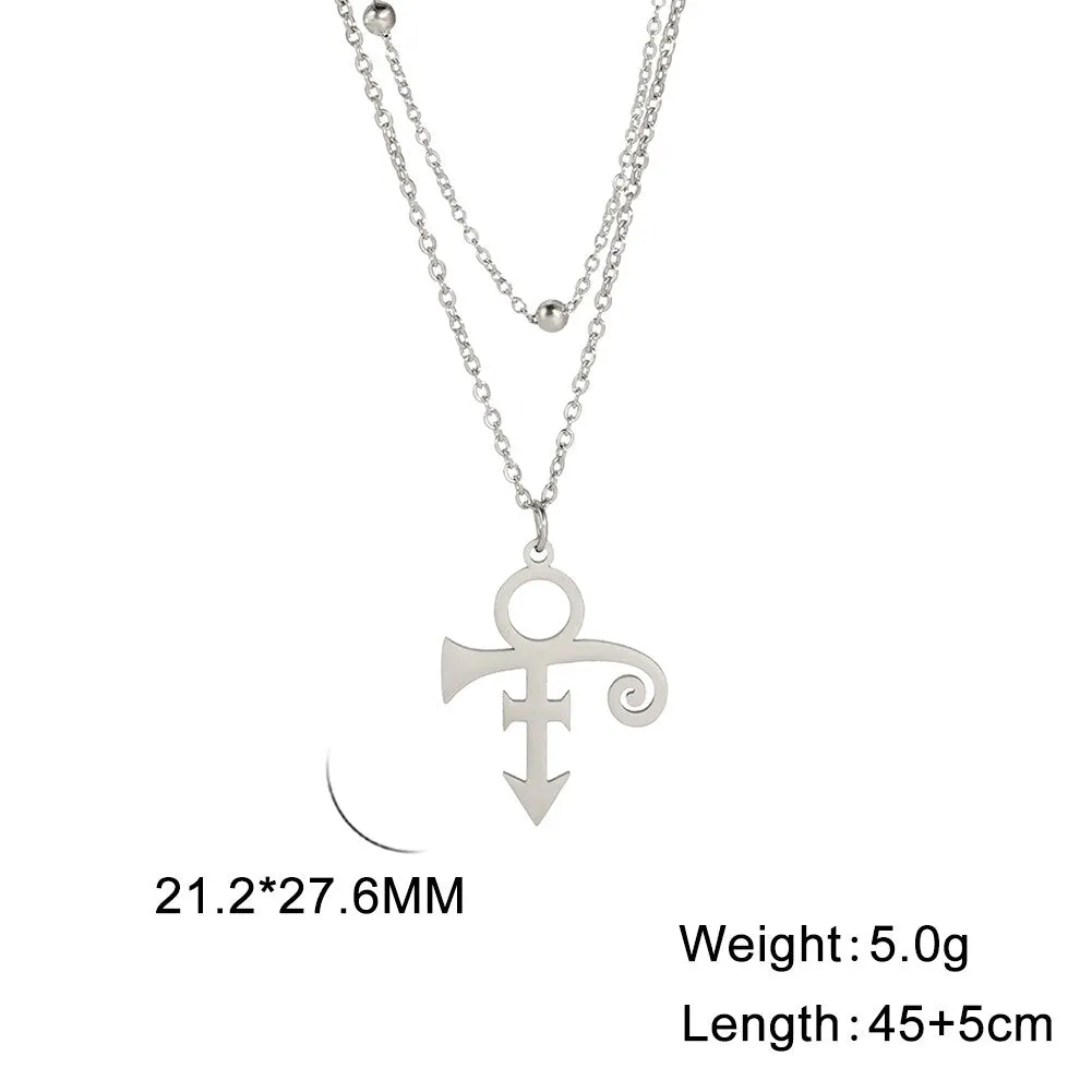 Guitar Memorial Love Symbol Pendant Necklace Le Petit Prince Necklaces