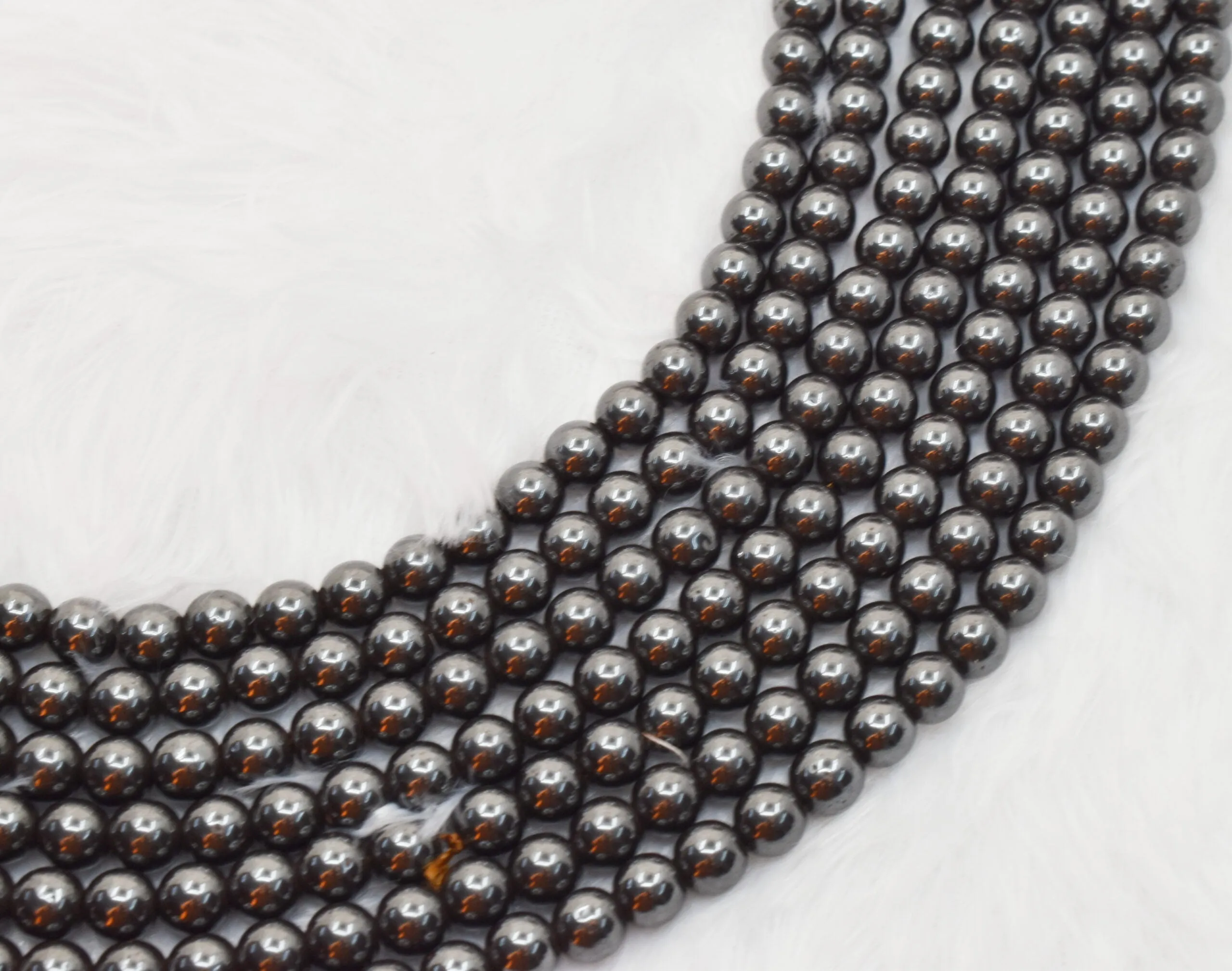 Hematite Beads, Natural Round Crystal Beads 4mm to 12mm