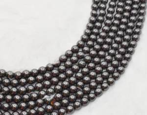 Hematite Beads, Natural Round Crystal Beads 4mm to 12mm