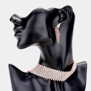 iLLASPARKZ Embellished Crystal Rhinestone  Choker Necklace