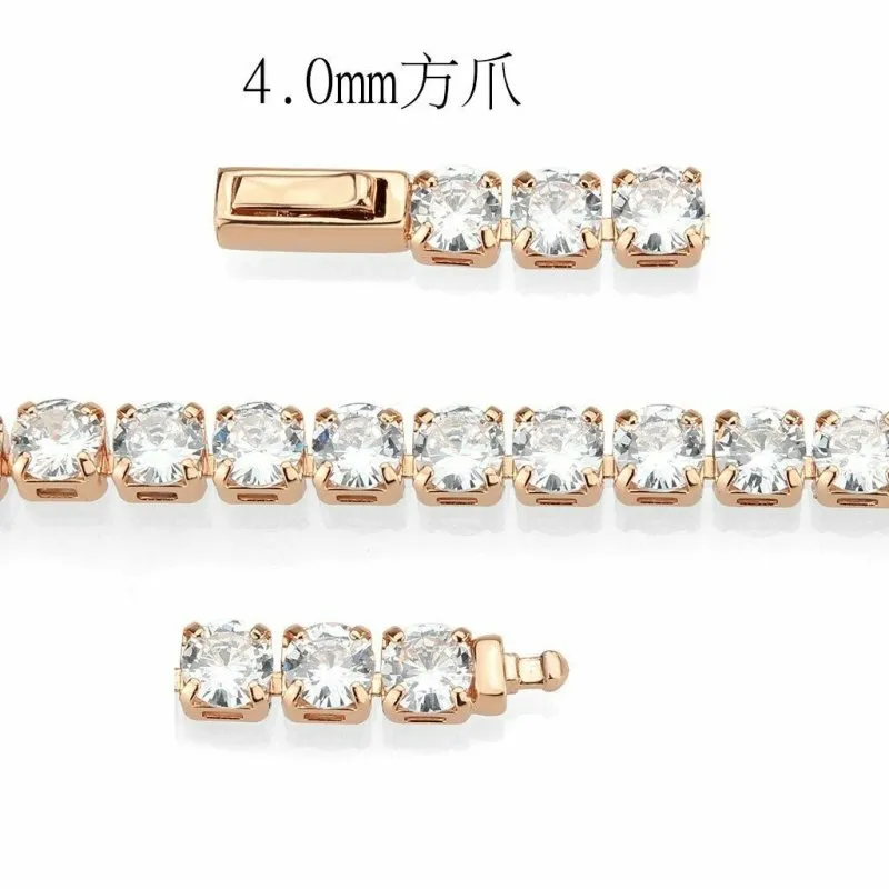 Jewellery Kingdom Ladies Tennis Cubic Zirconia 7inch Bracelet (Gold)