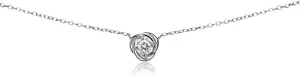 Love Knot Necklace, Short Necklace, Layered Necklaces for Women, Choker Layering Necklace, Cubic Zirconia Necklace, Dainty Necklace, Choker Necklaces for Women, Sterling Silver Necklace for Women