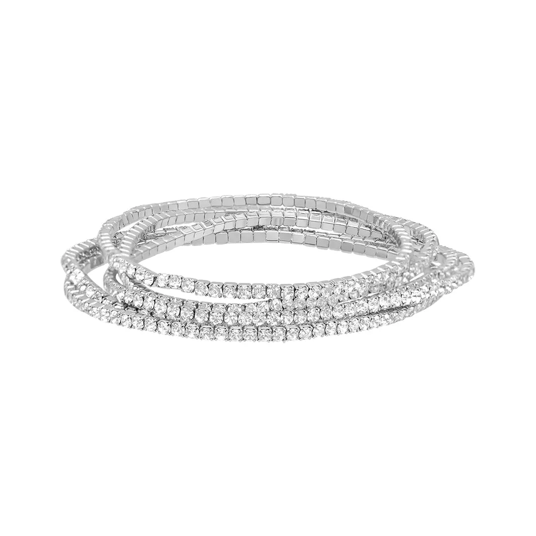 Multi Stretch Crystal Bracelet Set