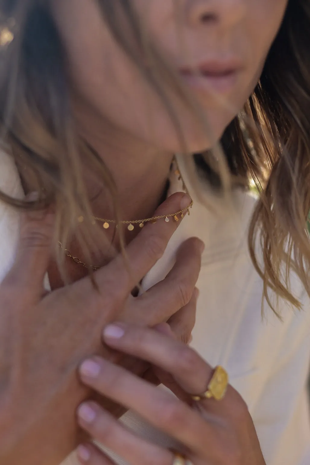 murkani coin choker 18kt yellow gold plate CHYN15