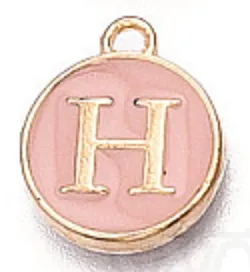 Pink Initial Letter Charms - Add On to Necklace