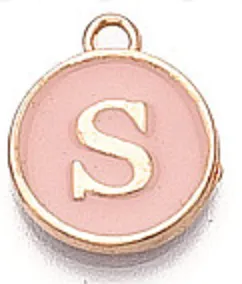Pink Initial Letter Charms - Add On to Necklace