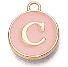 Pink Initial Letter Charms - Add On to Necklace