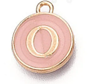 Pink Initial Letter Charms - Add On to Necklace