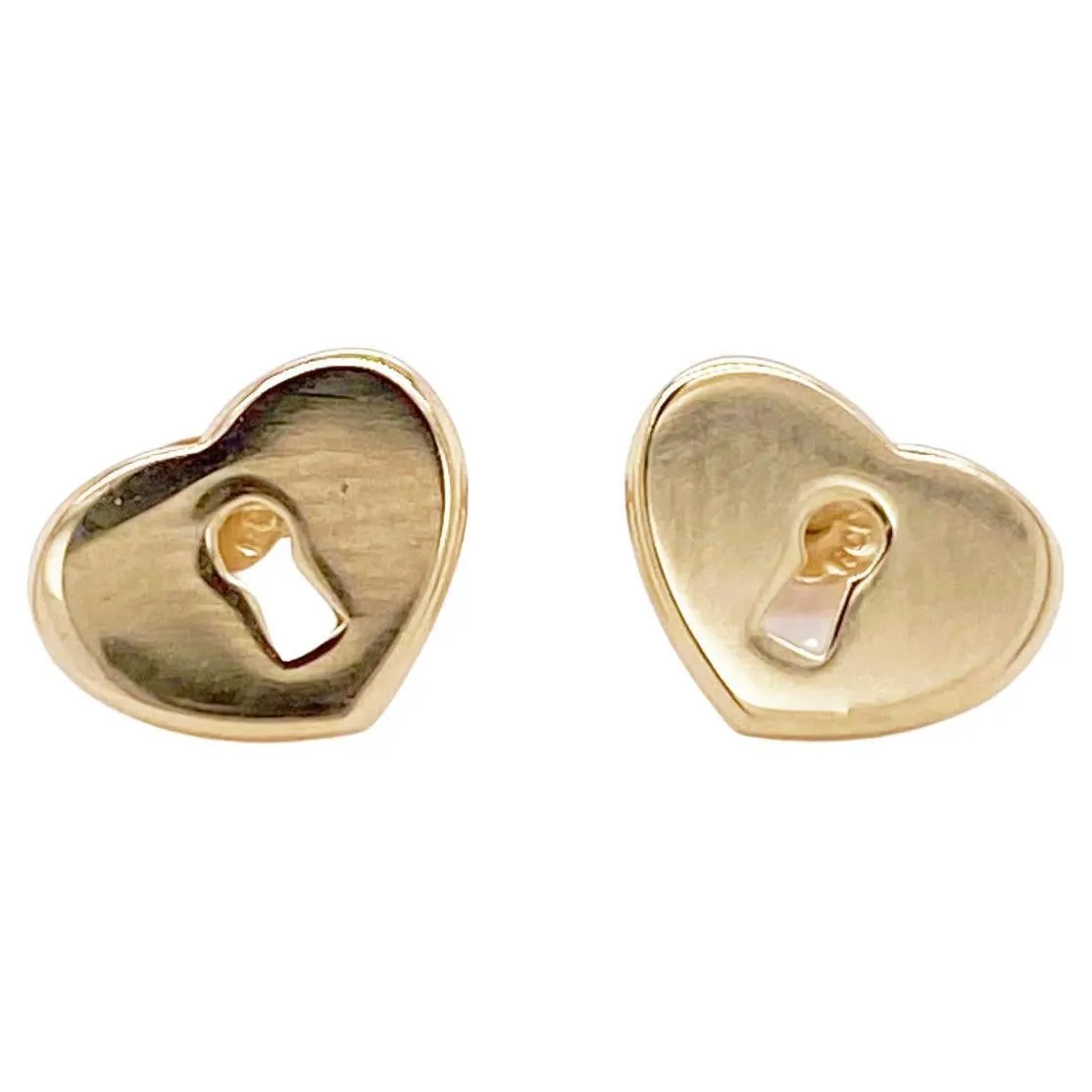 "Key To My Heart" Love Lock Stud Earrings