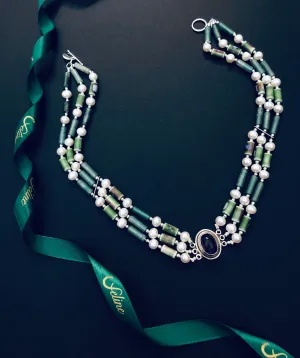 Ramona Handmade Pearls   Jade Necklace