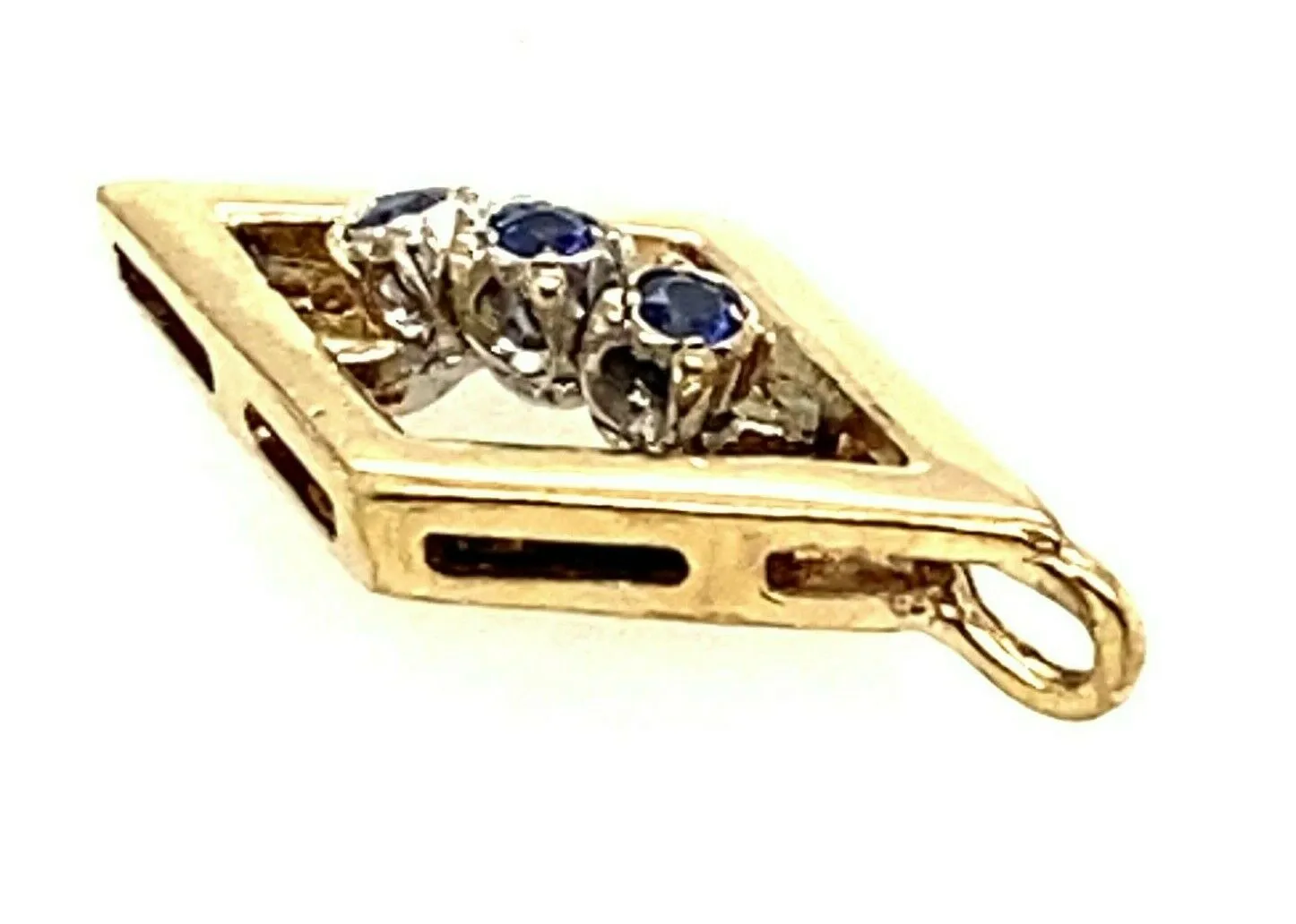Sapphire 9ct Yellow & White Gold Pendant