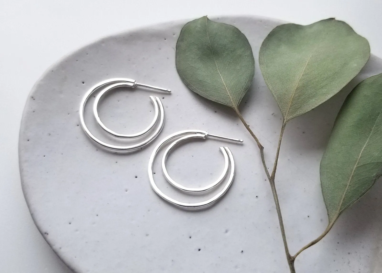 Satellite Hoop Stud Earrings