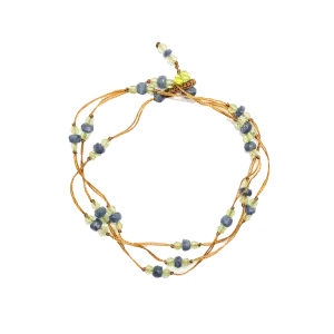 Sharing Loopy Duo Bracelet/Necklace Saphire And Peridot
