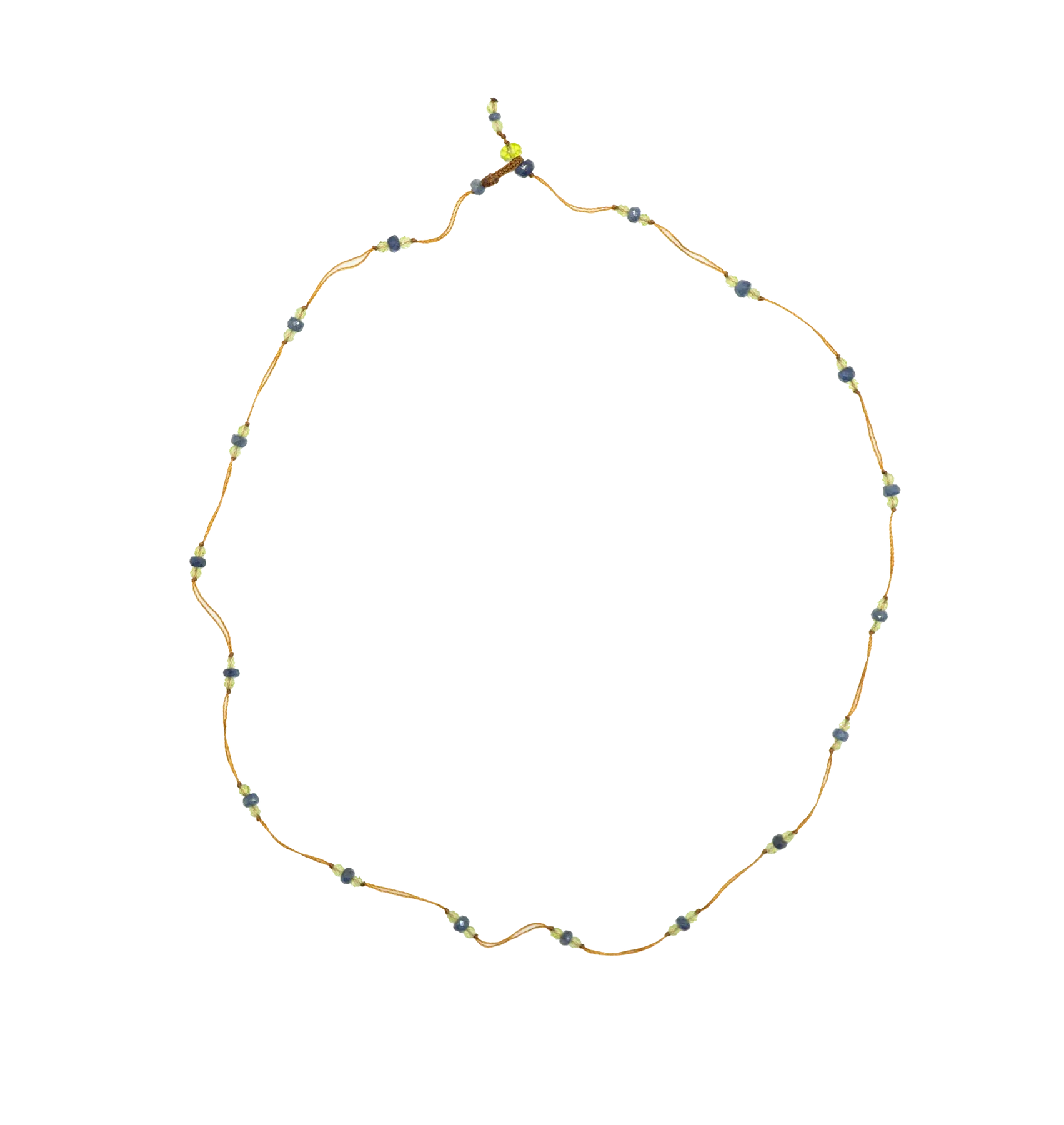 Sharing Loopy Duo Bracelet/Necklace Saphire And Peridot