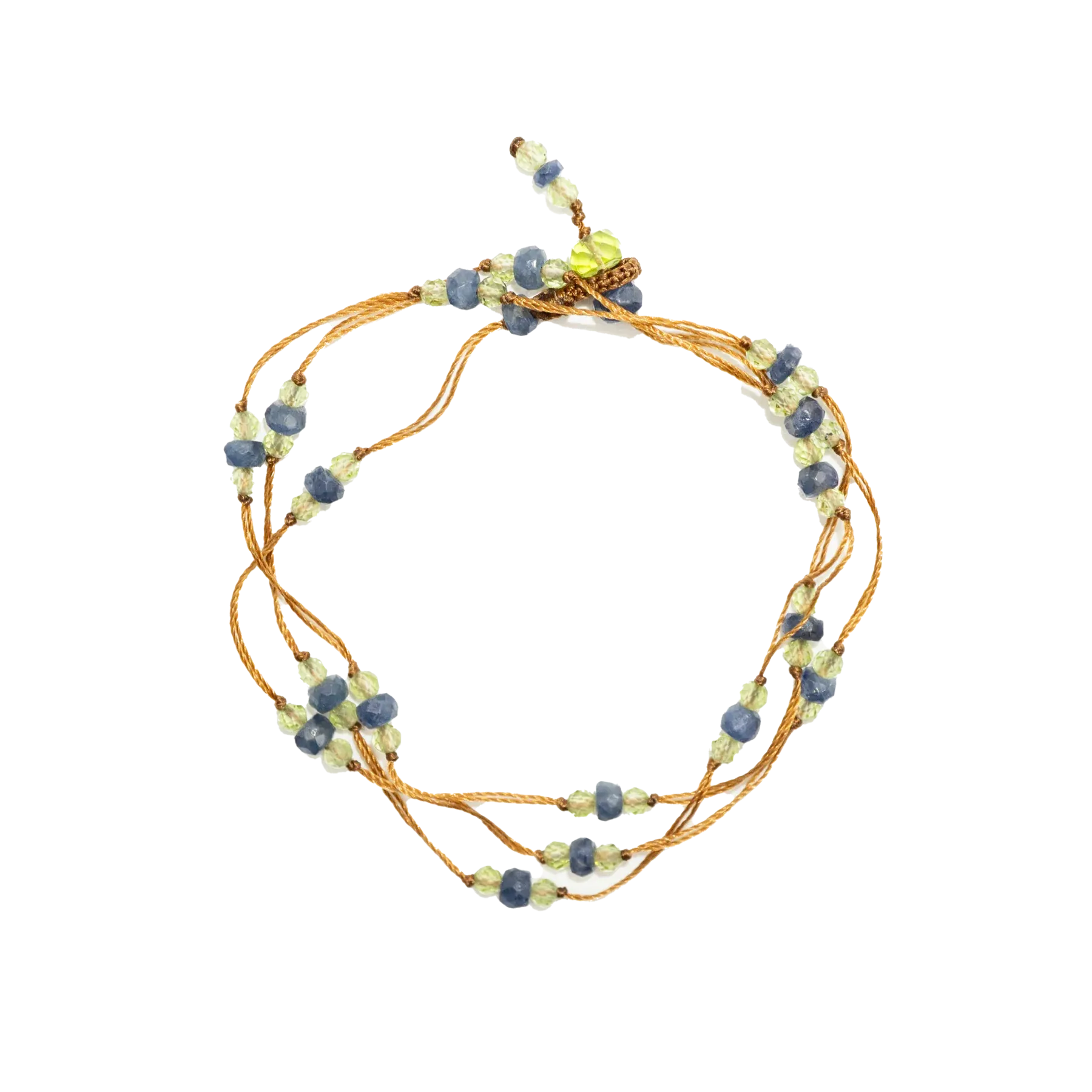 Sharing Loopy Duo Bracelet/Necklace Saphire And Peridot