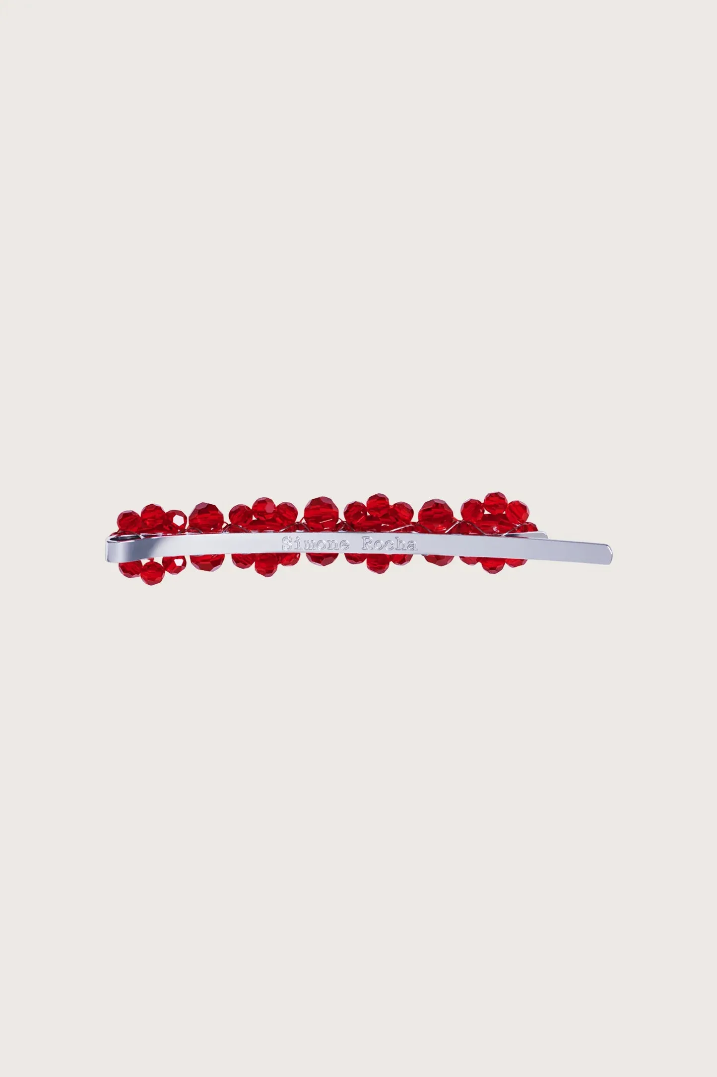 SIMONE ROCHA FLOWER HAIR CLIP RED