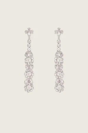 SIMONE ROCHA LONG VICTORIAN PEARL & CRYSTAL EARRINGS