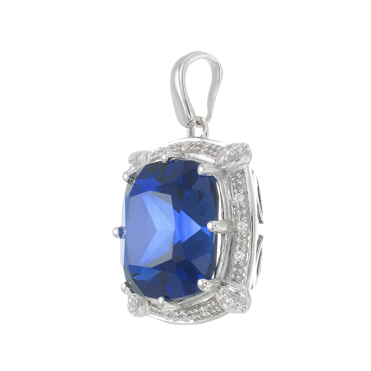 Sparkling Vintage Inspired Sapphire Pendant